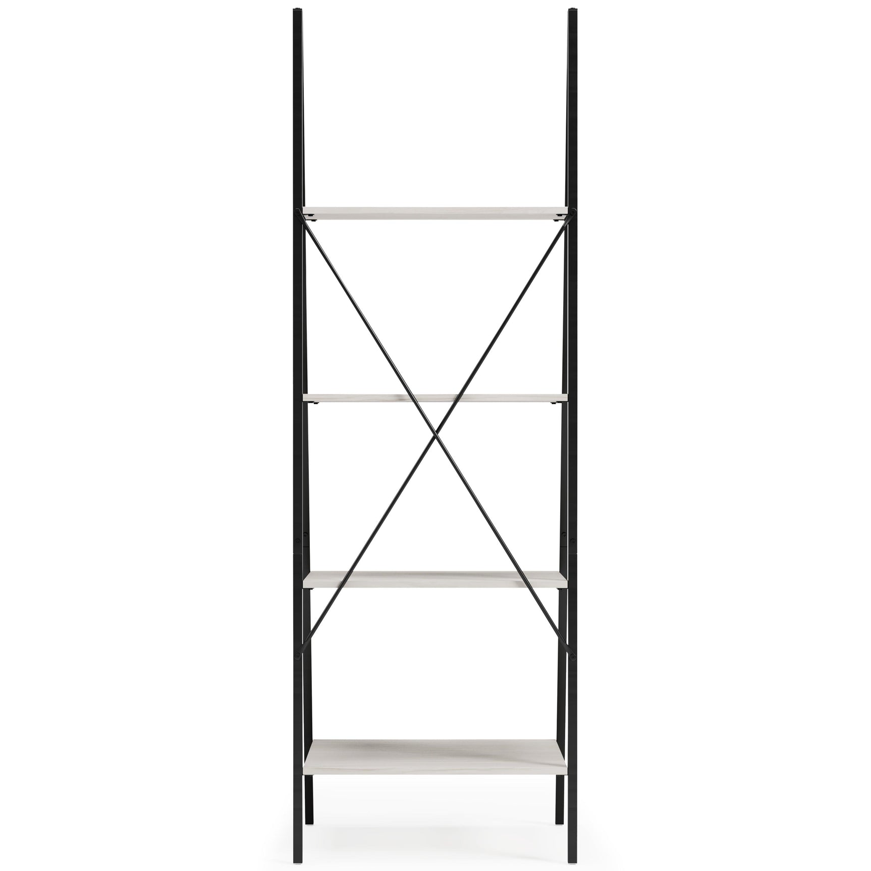 Bayflynn White/Black Bookcase - Ella Furniture