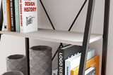 Bayflynn White/Black Bookcase - Ella Furniture