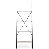 Bayflynn White/Black Bookcase - Ella Furniture