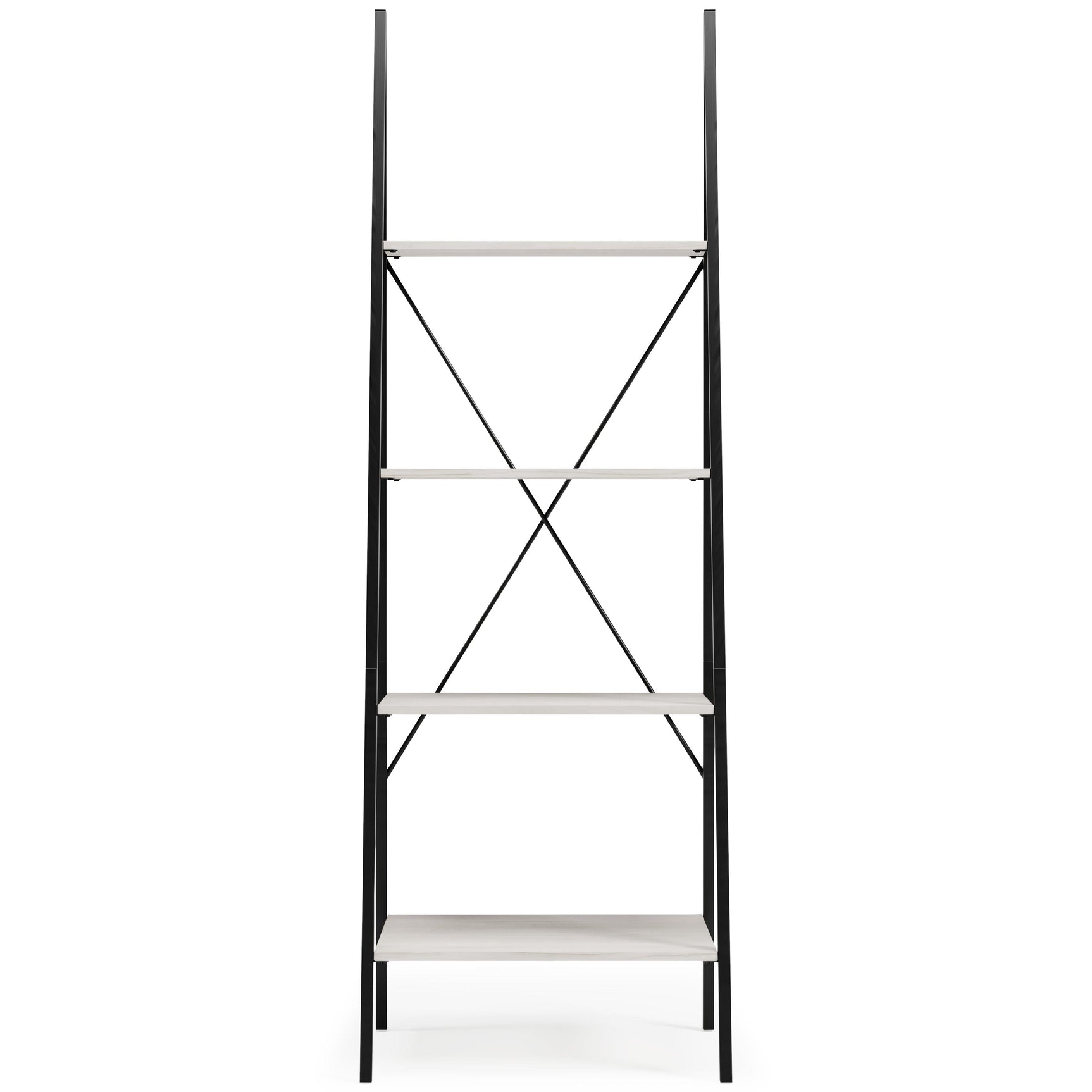 Bayflynn White/Black Bookcase - Ella Furniture