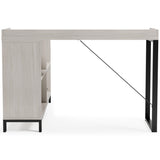 Bayflynn White/Black L-desk - Ella Furniture