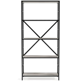 Bayflynn White/Black Bookcase - Ella Furniture