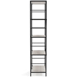 Bayflynn White/Black Bookcase - Ella Furniture