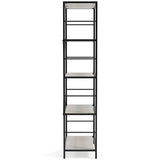 Bayflynn White/Black Bookcase - Ella Furniture