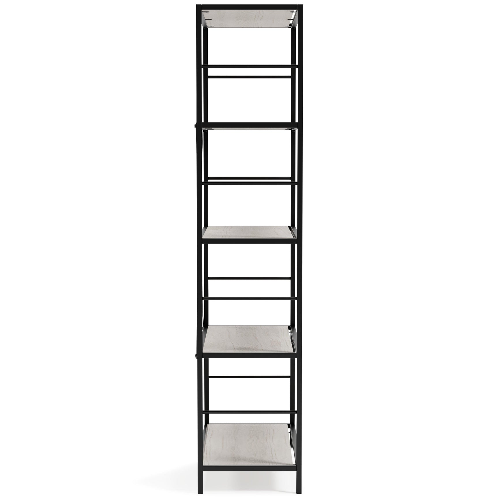 Bayflynn White/Black Bookcase - Ella Furniture