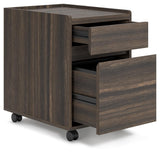 Zendex Dark Brown File Cabinet - Ella Furniture