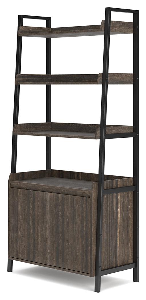 Zendex Dark Brown 72" Bookcase - Ella Furniture