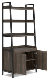 Zendex Dark Brown 72" Bookcase - Ella Furniture