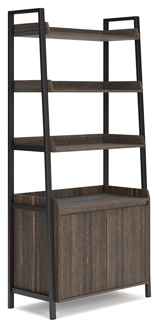 Zendex Dark Brown 72" Bookcase - Ella Furniture