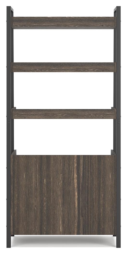 Zendex Dark Brown 72" Bookcase - Ella Furniture