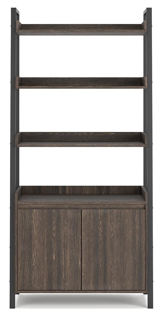 Zendex Dark Brown 72" Bookcase - Ella Furniture