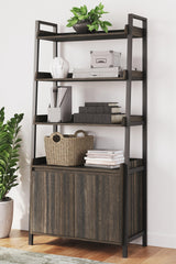 Zendex Dark Brown 72" Bookcase - Ella Furniture