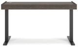 Zendex Dark Brown 55" Adjustable Height Desk - Ella Furniture