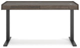 Zendex Dark Brown 55" Adjustable Height Desk - Ella Furniture