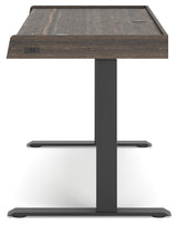 Zendex Dark Brown 55" Adjustable Height Desk - Ella Furniture