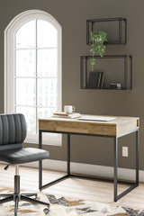 Gerdanet Light Brown/Black 36" Home Office Desk - Ella Furniture