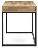 Gerdanet Light Brown/Black 36" Home Office Desk - Ella Furniture