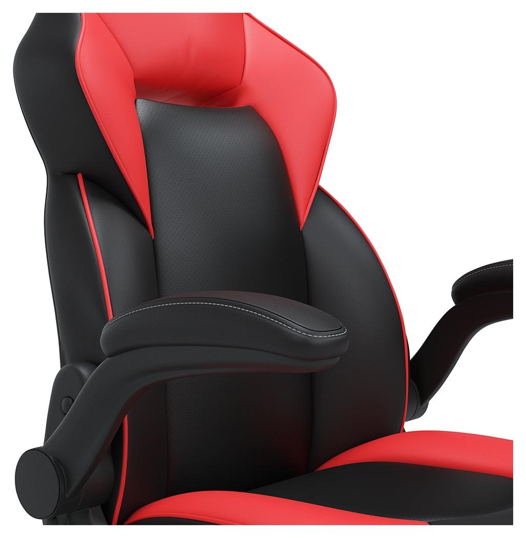 Lynxtyn Red/black Home Office Chair - Ella Furniture