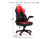 Lynxtyn Red/black Home Office Chair - Ella Furniture