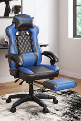 Lynxtyn Blue/black Home Office Swivel Desk Chair - Ella Furniture