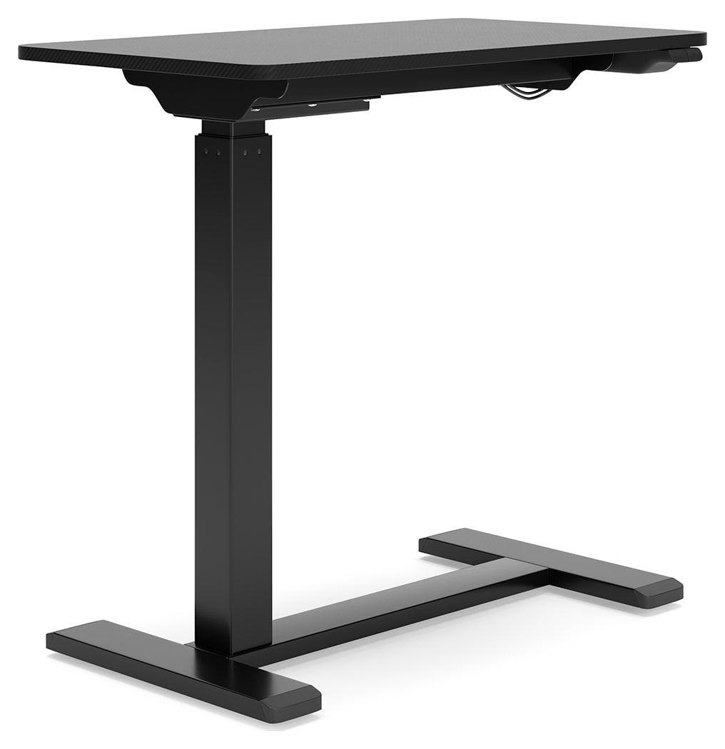 Lynxtyn Black Adjustable Height Home Office Side Desk - Ella Furniture