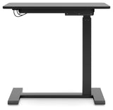 Lynxtyn Black Adjustable Height Home Office Side Desk - Ella Furniture