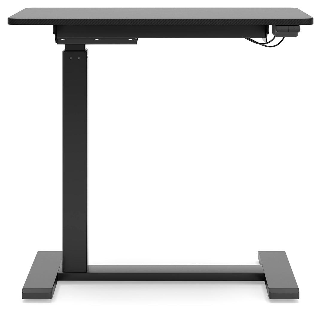 Lynxtyn Black Adjustable Height Home Office Side Desk - Ella Furniture