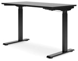 Lynxtyn Black Adjustable Height Home Office Desk - Ella Furniture