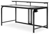 Lynxtyn Black Home Office Desk - Ella Furniture