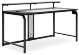 Lynxtyn Black Home Office Desk - Ella Furniture