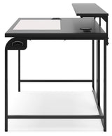 Lynxtyn Black Home Office Desk - Ella Furniture