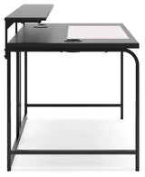 Lynxtyn Black Home Office Desk - Ella Furniture