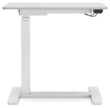 Lynxtyn Taupe/white Adjustable Height Home Office Side Desk - Ella Furniture