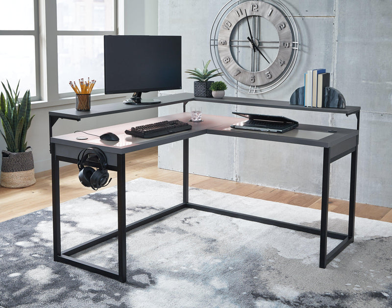 Lynxtyn Two-tone Home Office L-desk