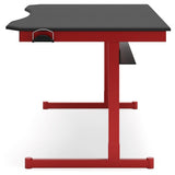 Lynxtyn Red/black Home Office Desk - Ella Furniture