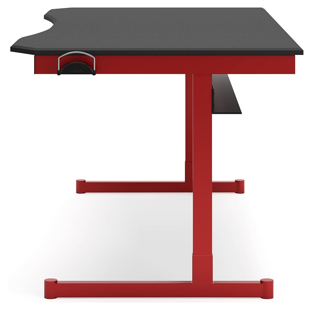 Lynxtyn Red/black Home Office Desk - Ella Furniture