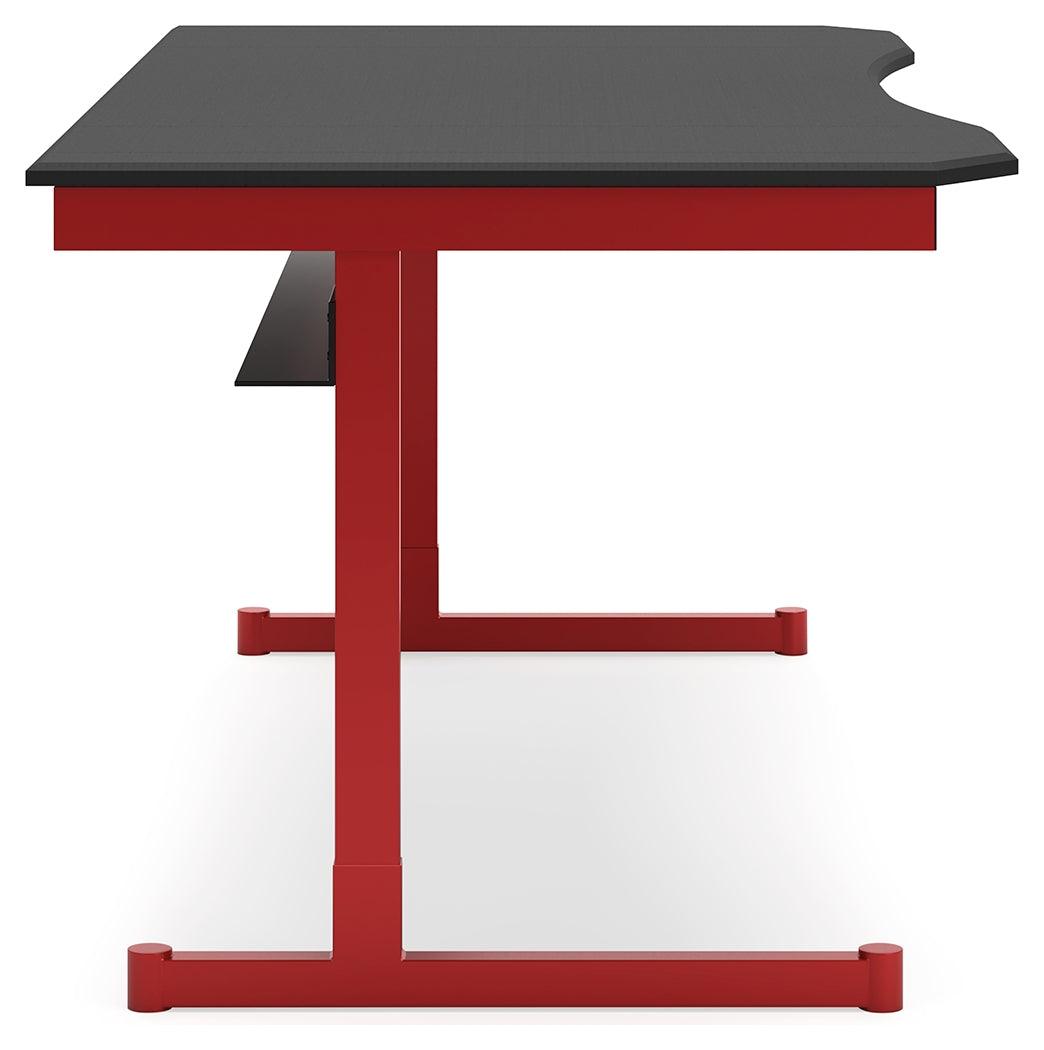 Lynxtyn Red/black Home Office Desk - Ella Furniture