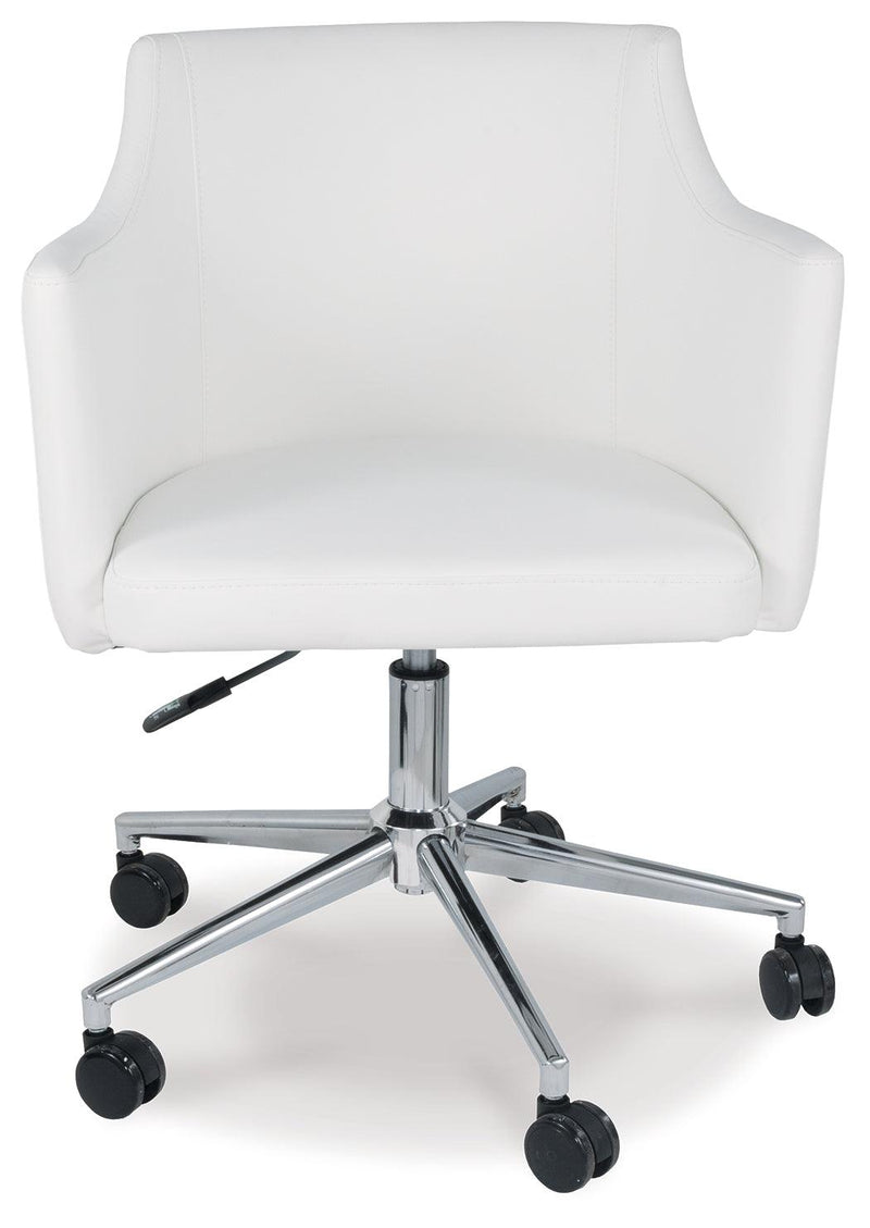 Baraga White Home Office Desk Chair