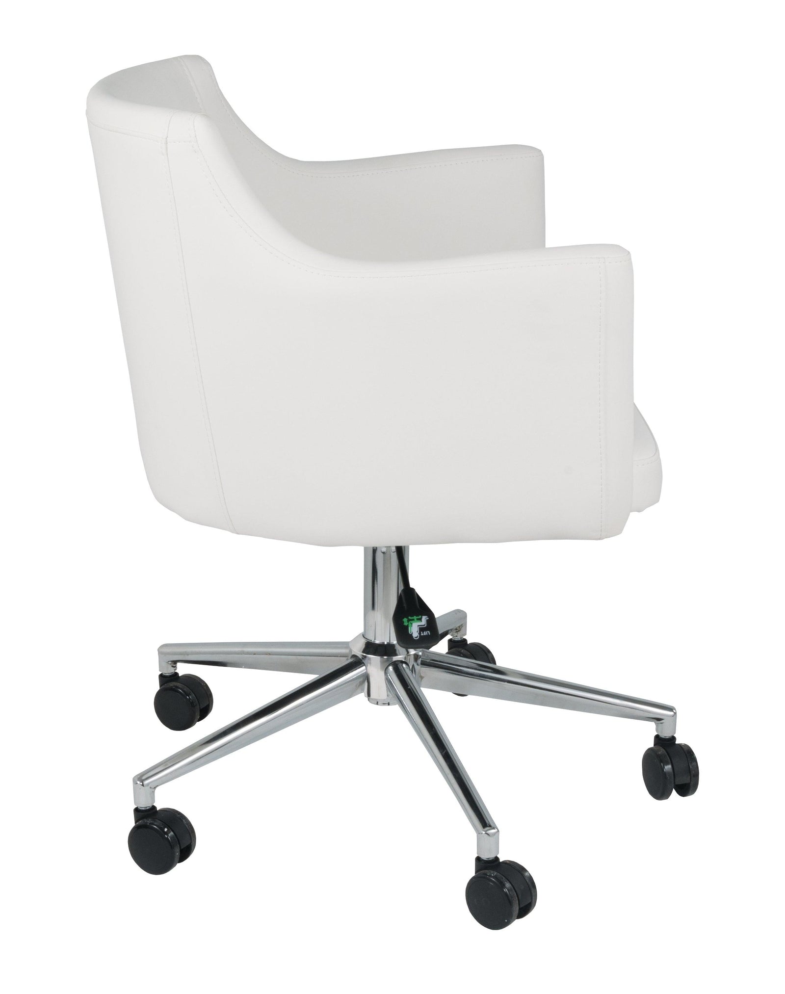 Baraga White Home Office Desk Chair - Ella Furniture