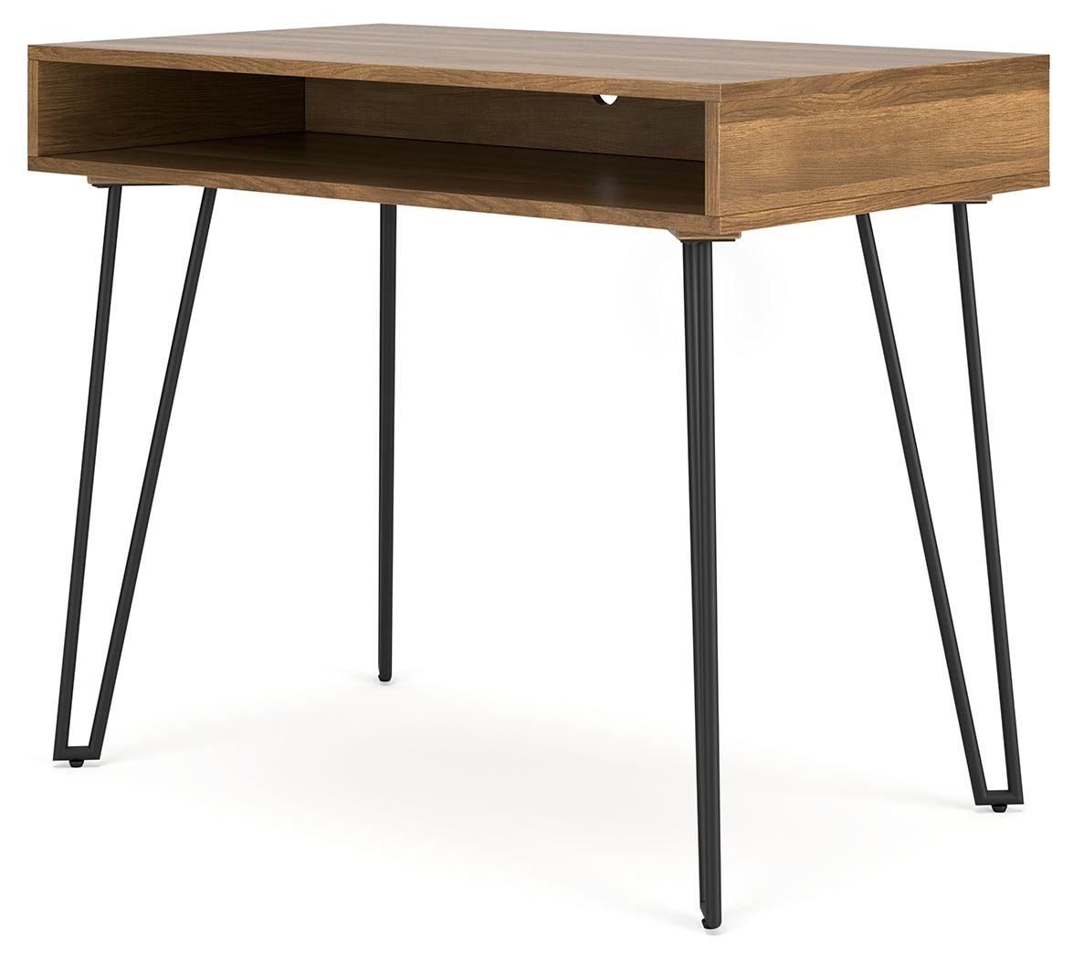 Strumford Brown/Black Home Office Desk - Ella Furniture