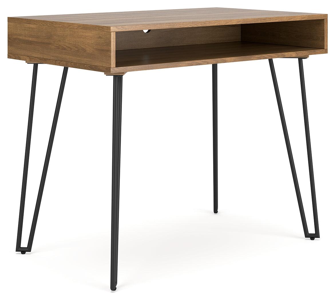 Strumford Brown/Black Home Office Desk - Ella Furniture