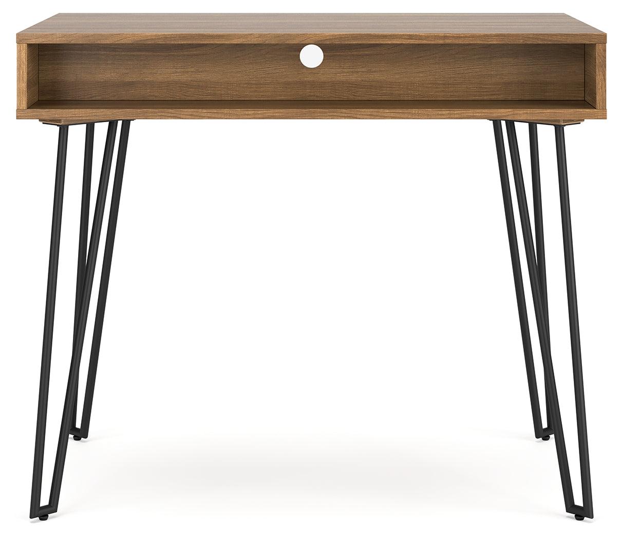 Strumford Brown/Black Home Office Desk - Ella Furniture