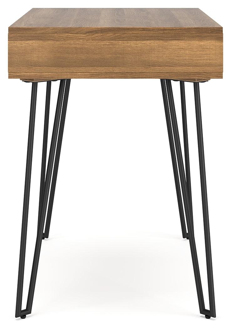 Strumford Brown/Black Home Office Desk - Ella Furniture