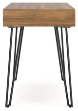 Strumford Brown/Black Home Office Desk - Ella Furniture