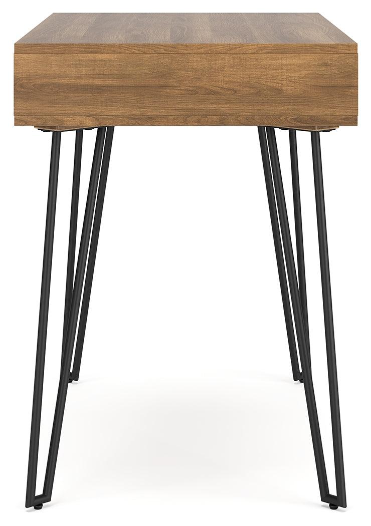 Strumford Brown/Black Home Office Desk - Ella Furniture