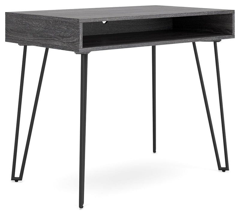 Strumford Charcoal/black Home Office Desk H449-110 - Ella Furniture