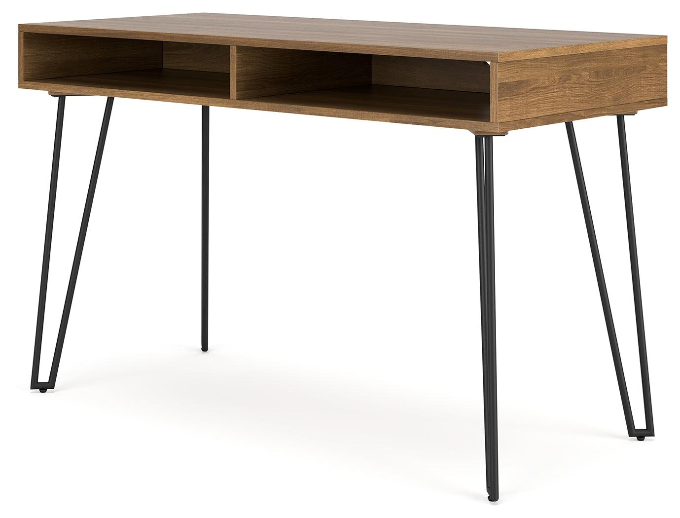 Strumford Brown/Black Home Office Desk - Ella Furniture