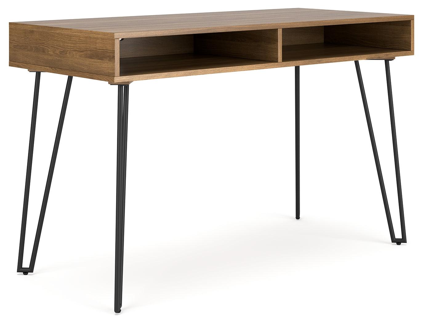 Strumford Brown/Black Home Office Desk - Ella Furniture