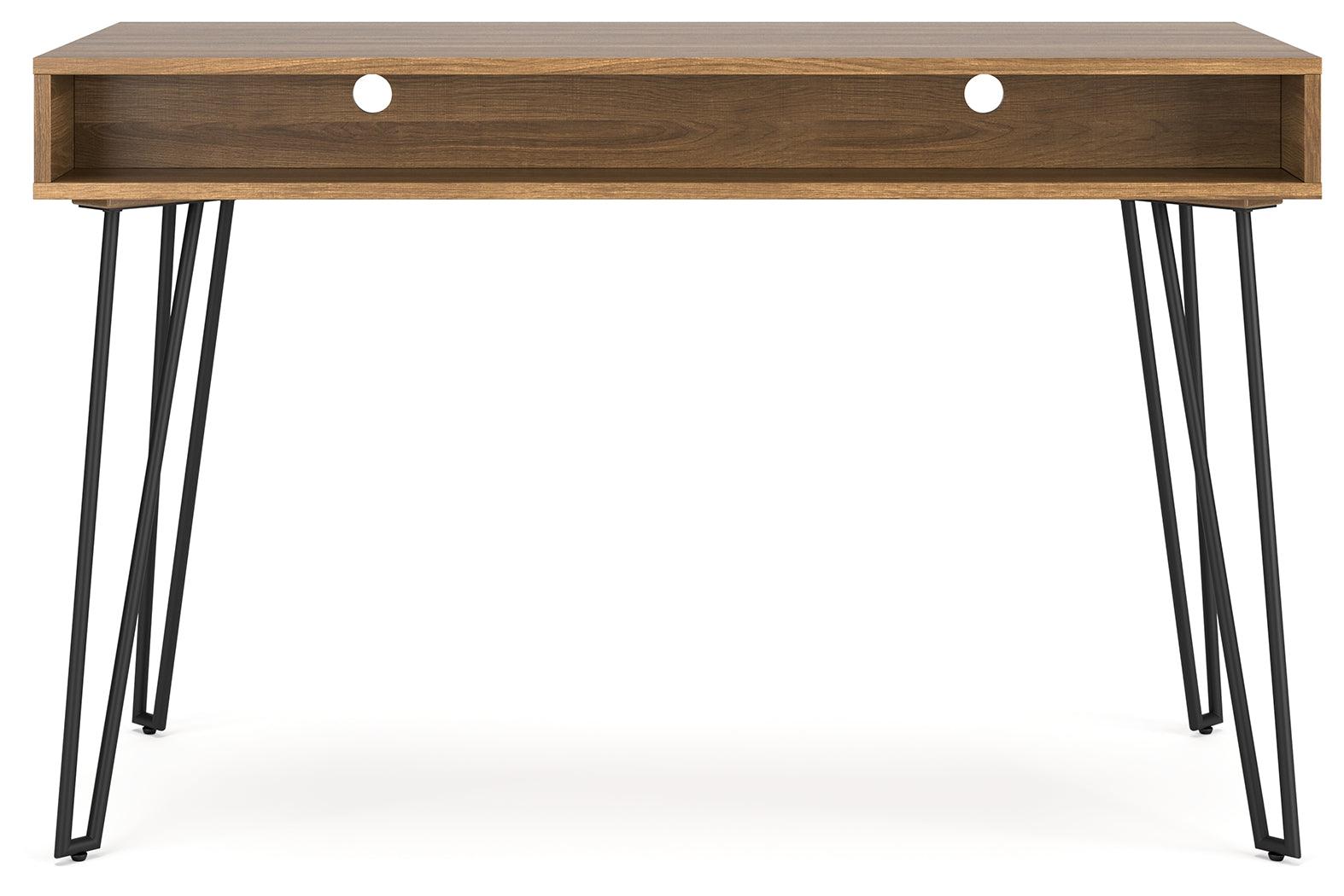 Strumford Brown/Black Home Office Desk - Ella Furniture