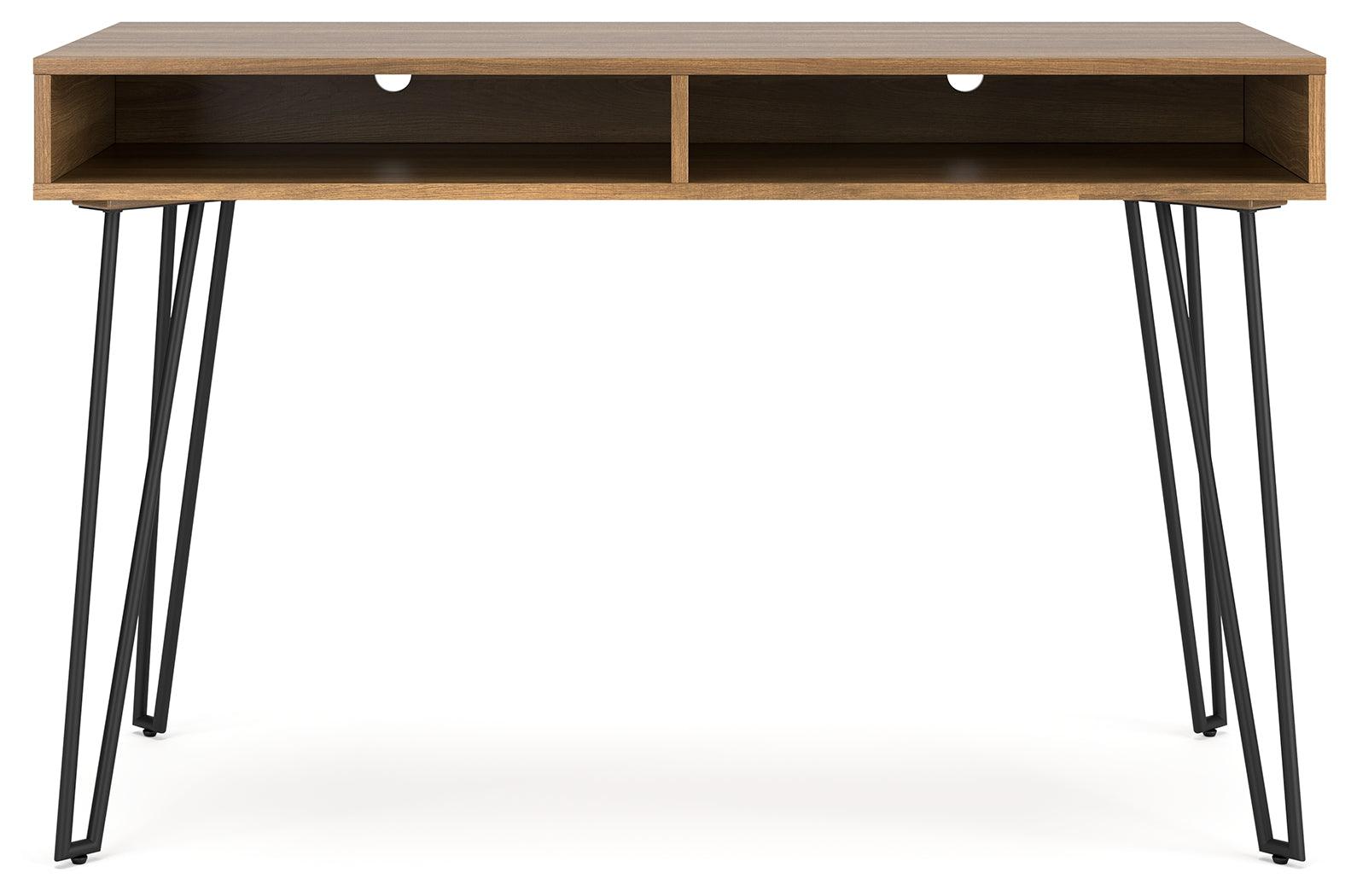 Strumford Brown/Black Home Office Desk - Ella Furniture